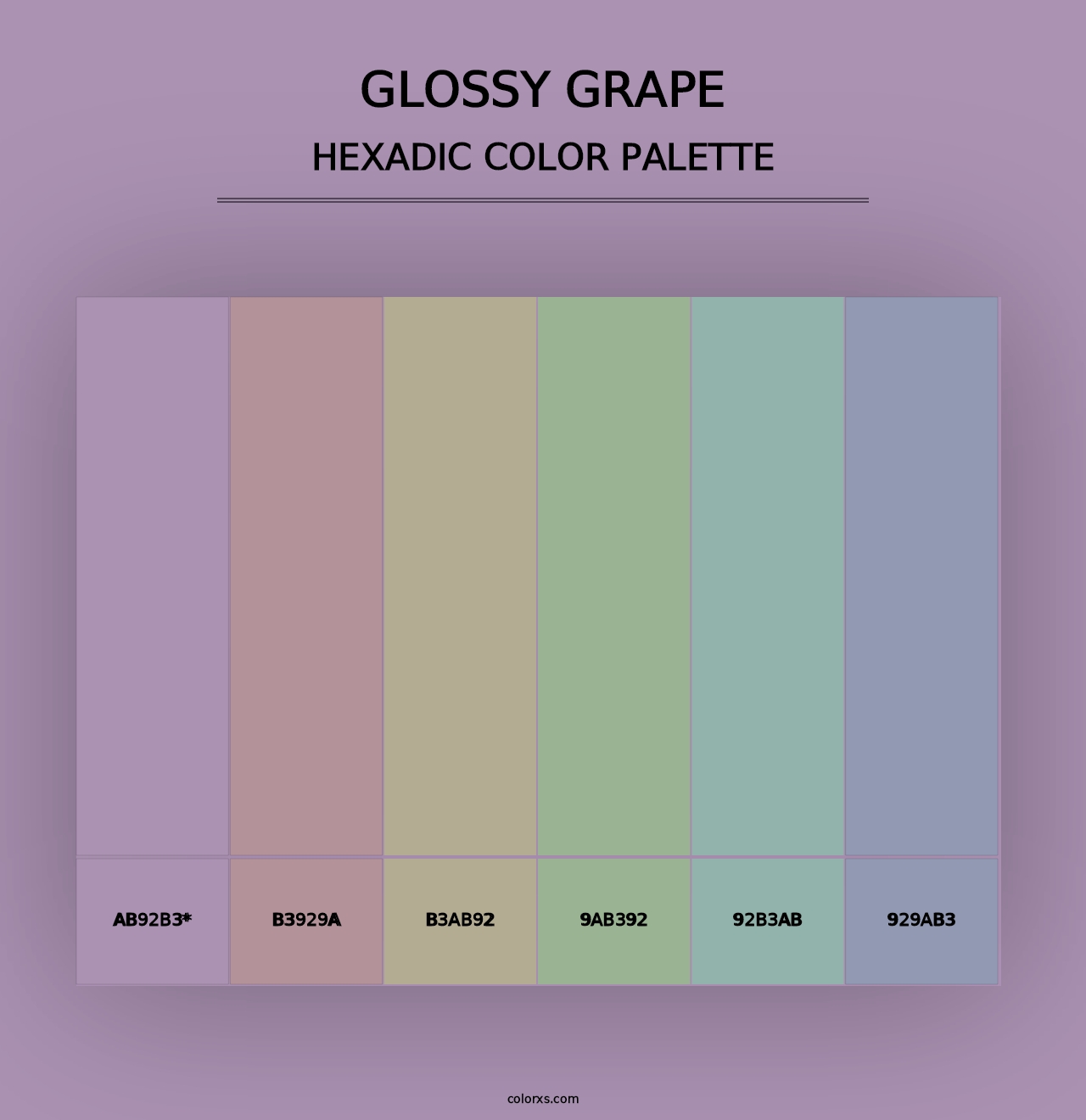 Glossy Grape - Hexadic Color Palette