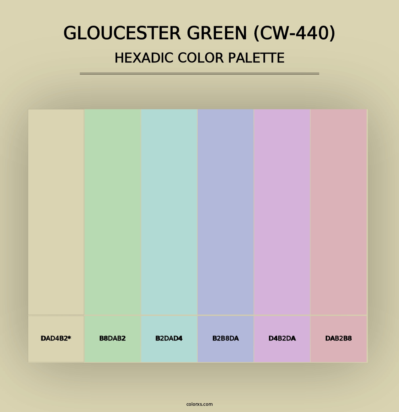 Gloucester Green (CW-440) - Hexadic Color Palette