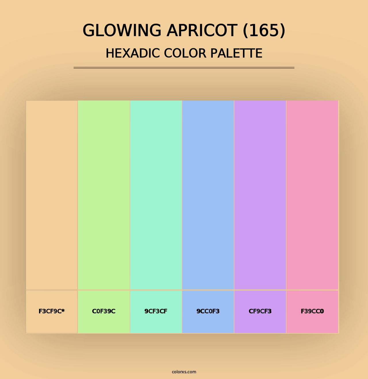 Glowing Apricot (165) - Hexadic Color Palette