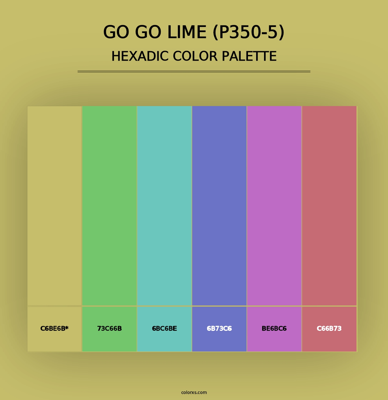 Go Go Lime (P350-5) - Hexadic Color Palette