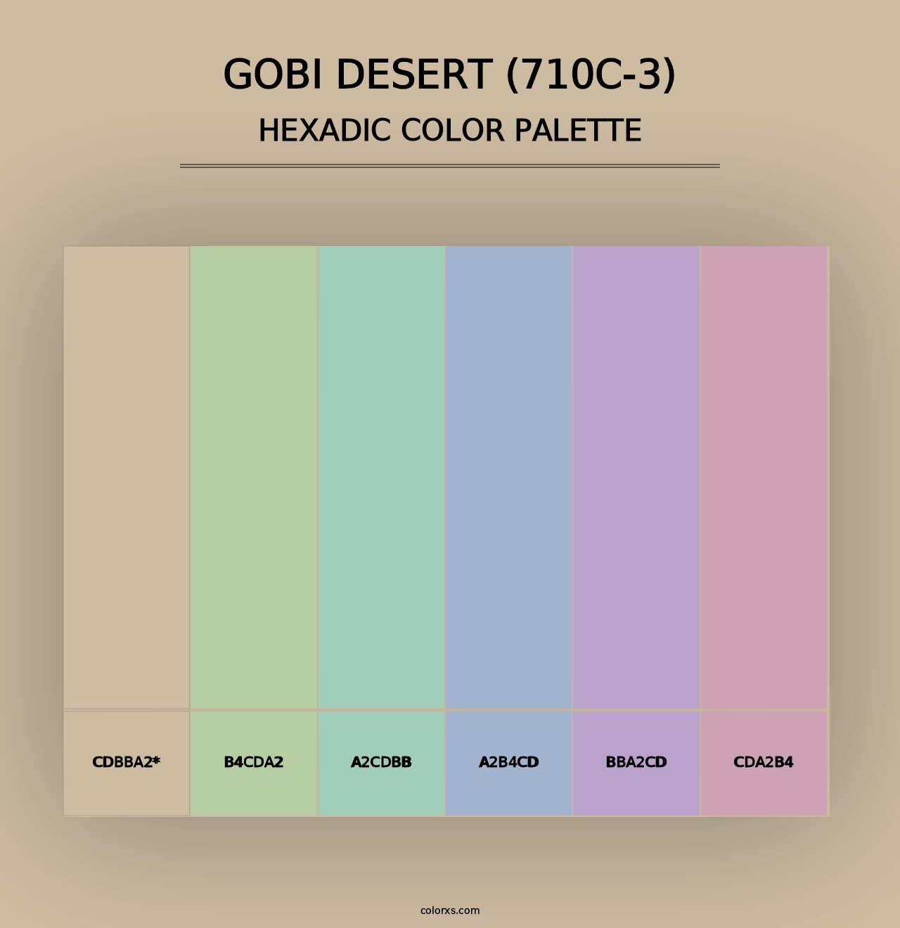 Gobi Desert (710C-3) - Hexadic Color Palette