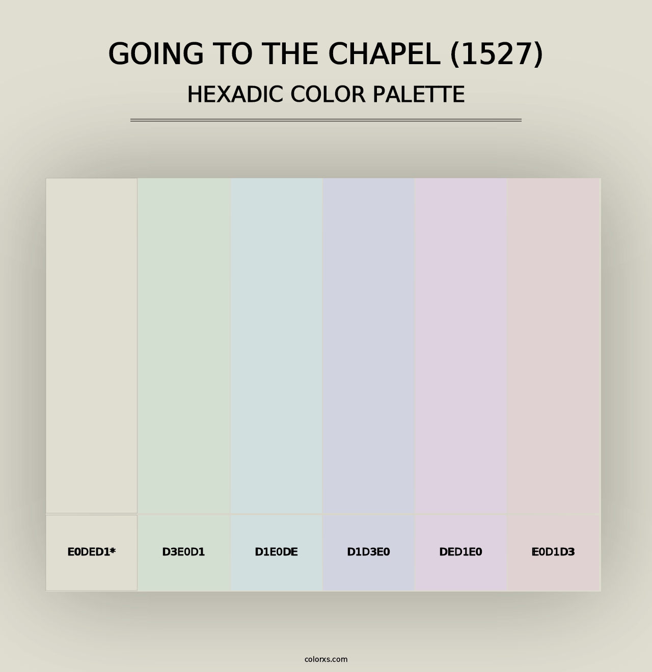 Going to the Chapel (1527) - Hexadic Color Palette