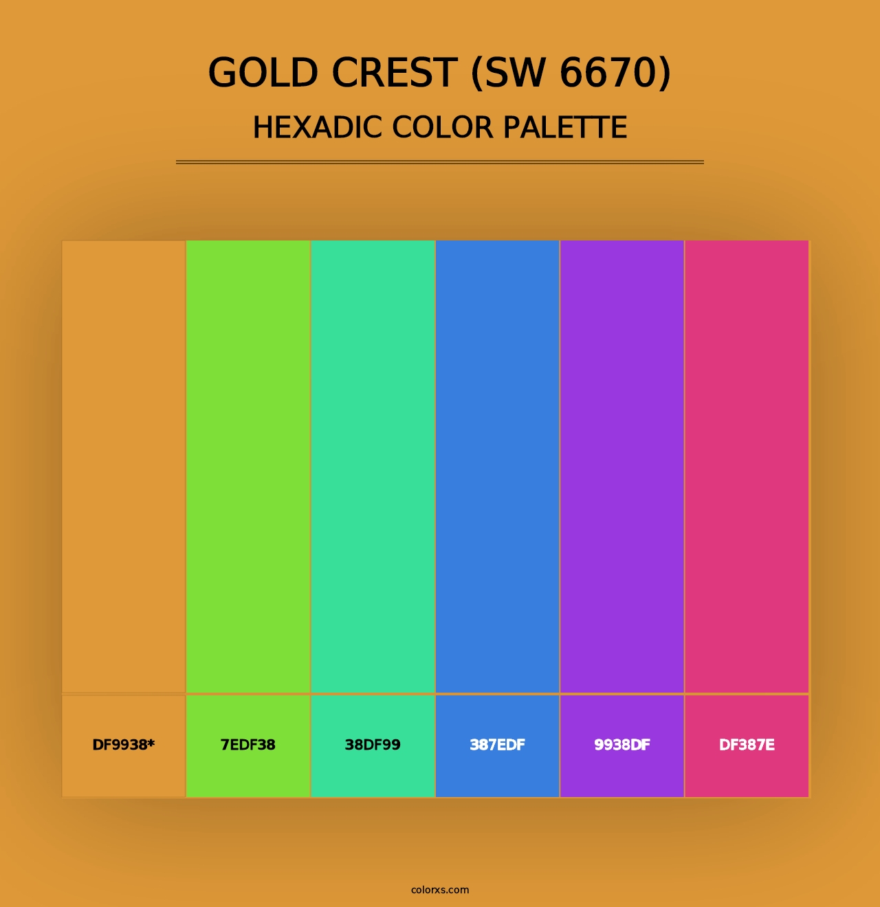 Gold Crest (SW 6670) - Hexadic Color Palette