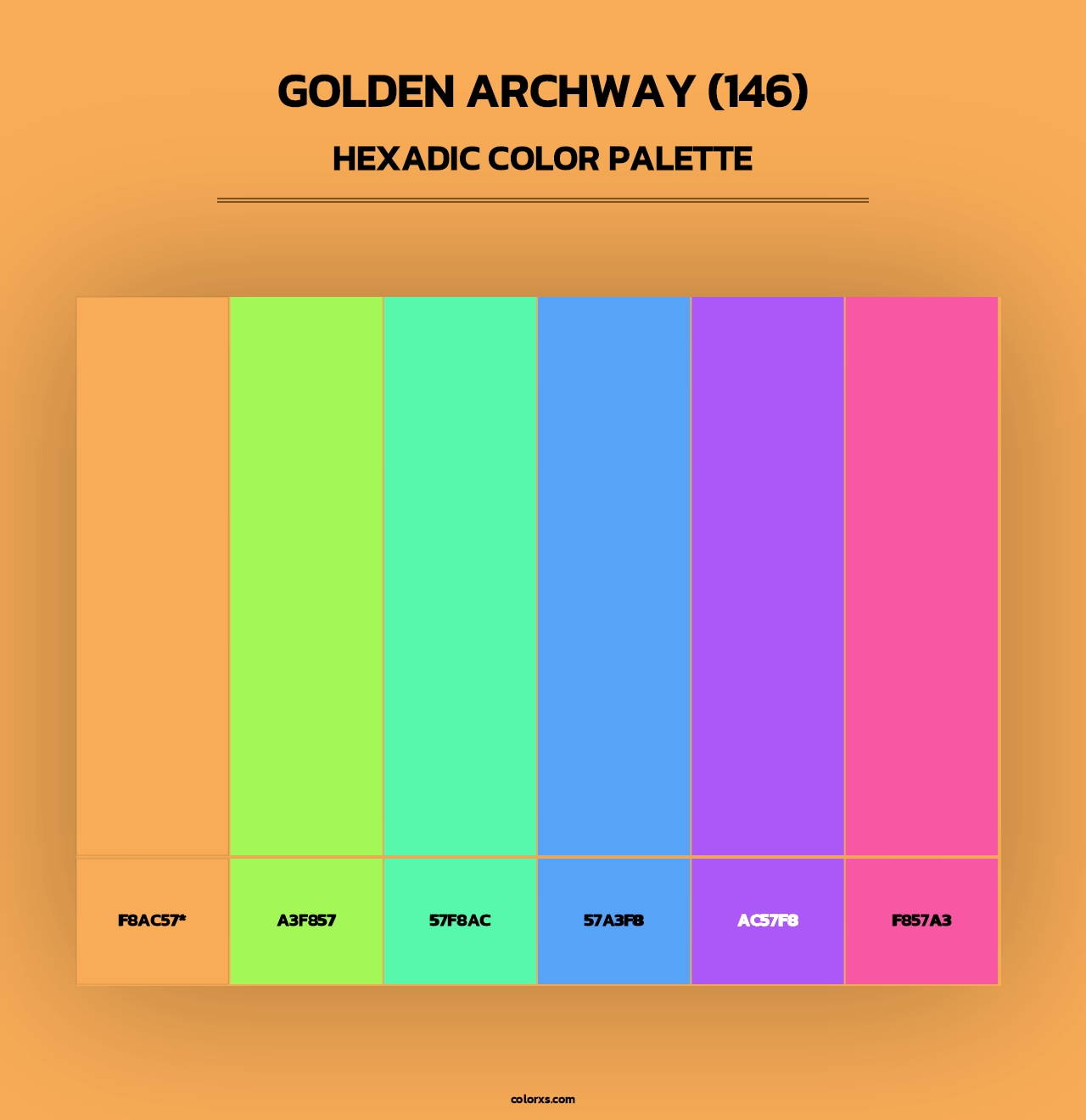 Golden Archway (146) - Hexadic Color Palette