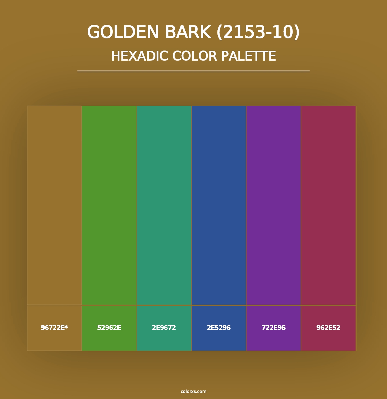 Golden Bark (2153-10) - Hexadic Color Palette