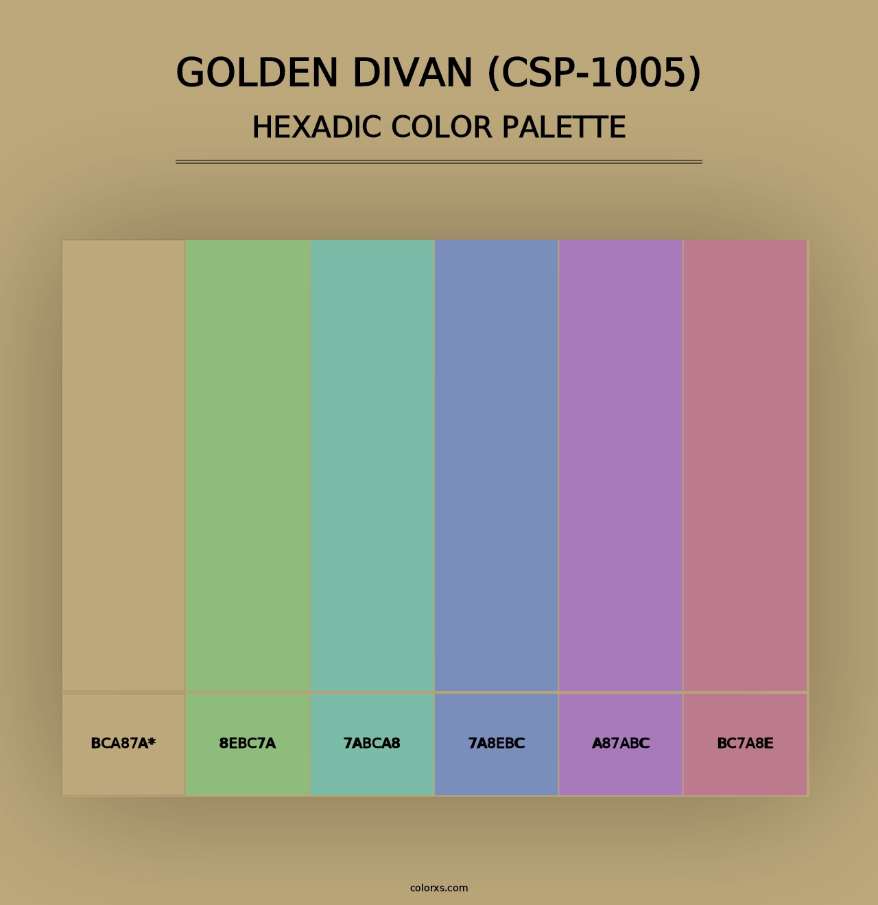 Golden Divan (CSP-1005) - Hexadic Color Palette