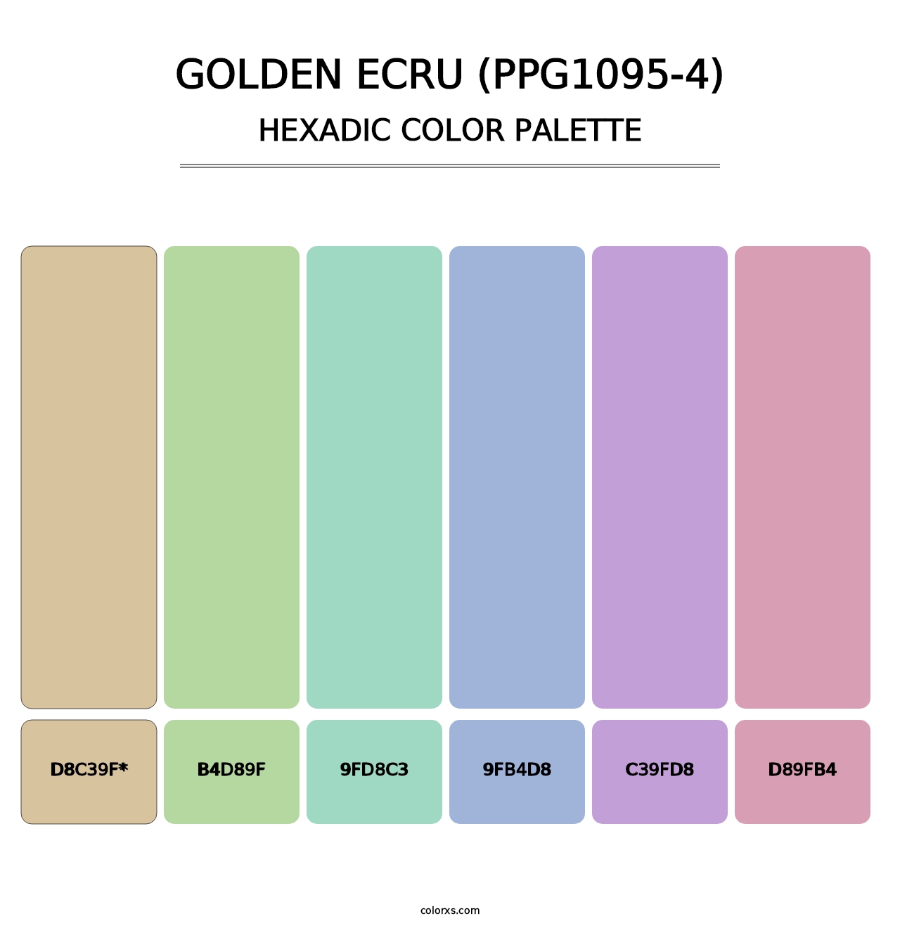 Golden Ecru (PPG1095-4) - Hexadic Color Palette