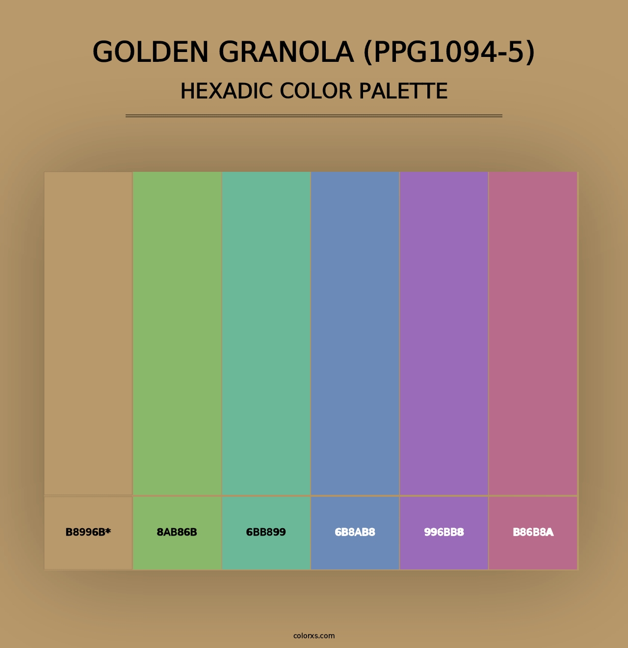 Golden Granola (PPG1094-5) - Hexadic Color Palette