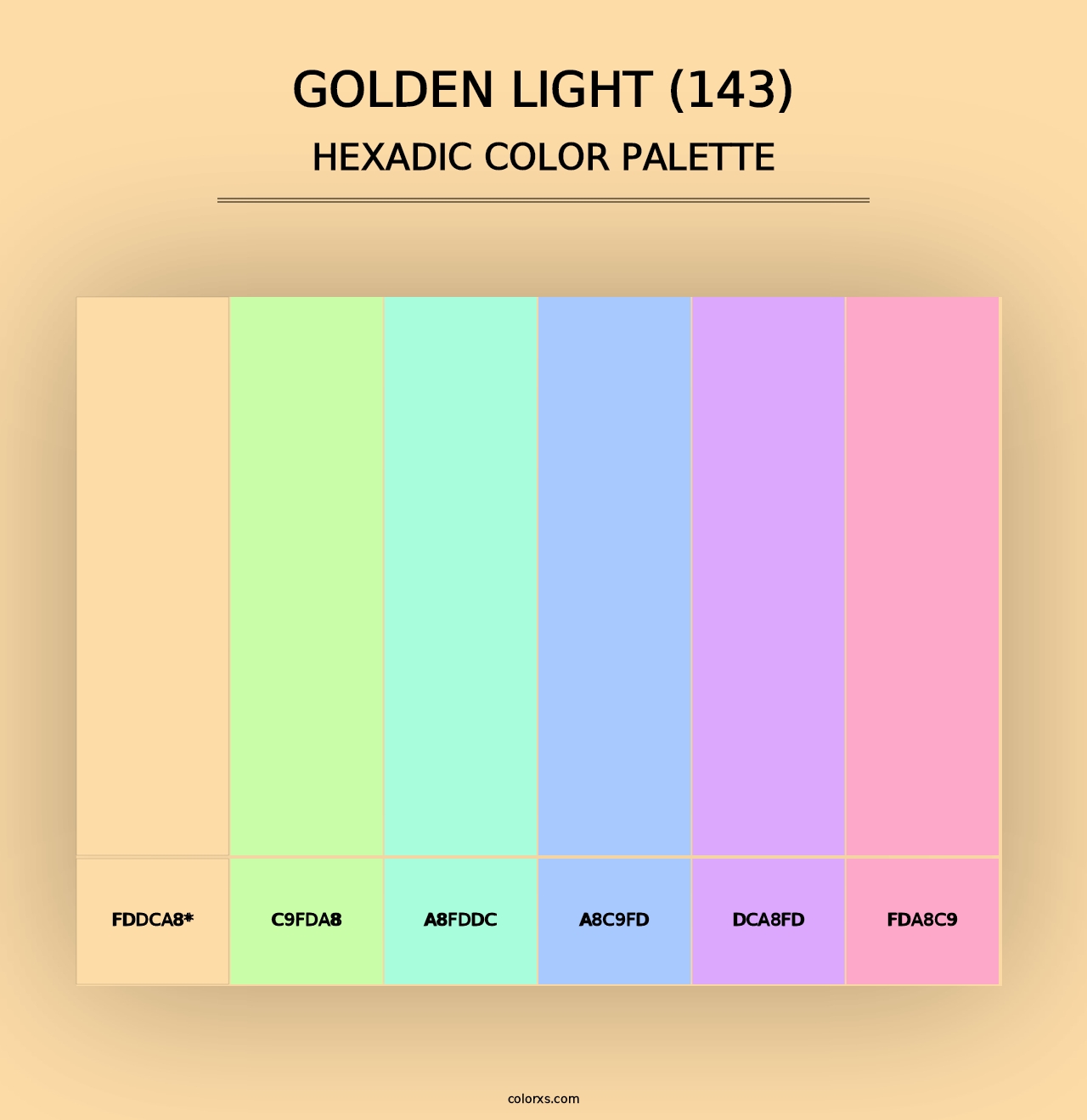 Golden Light (143) - Hexadic Color Palette