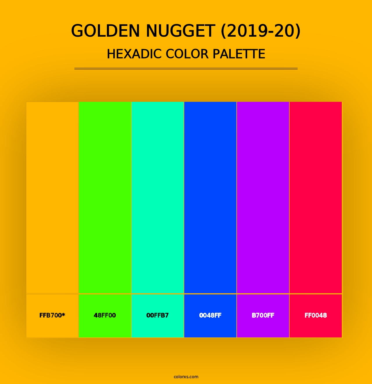 Golden Nugget (2019-20) - Hexadic Color Palette