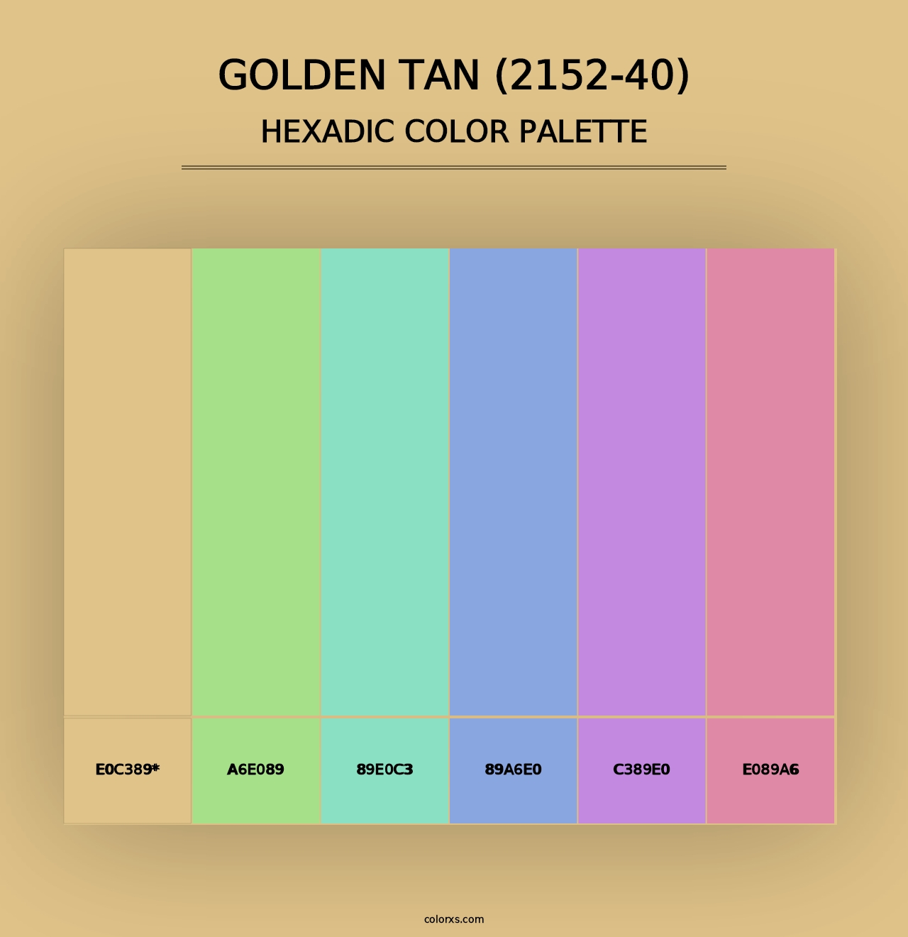 Golden Tan (2152-40) - Hexadic Color Palette