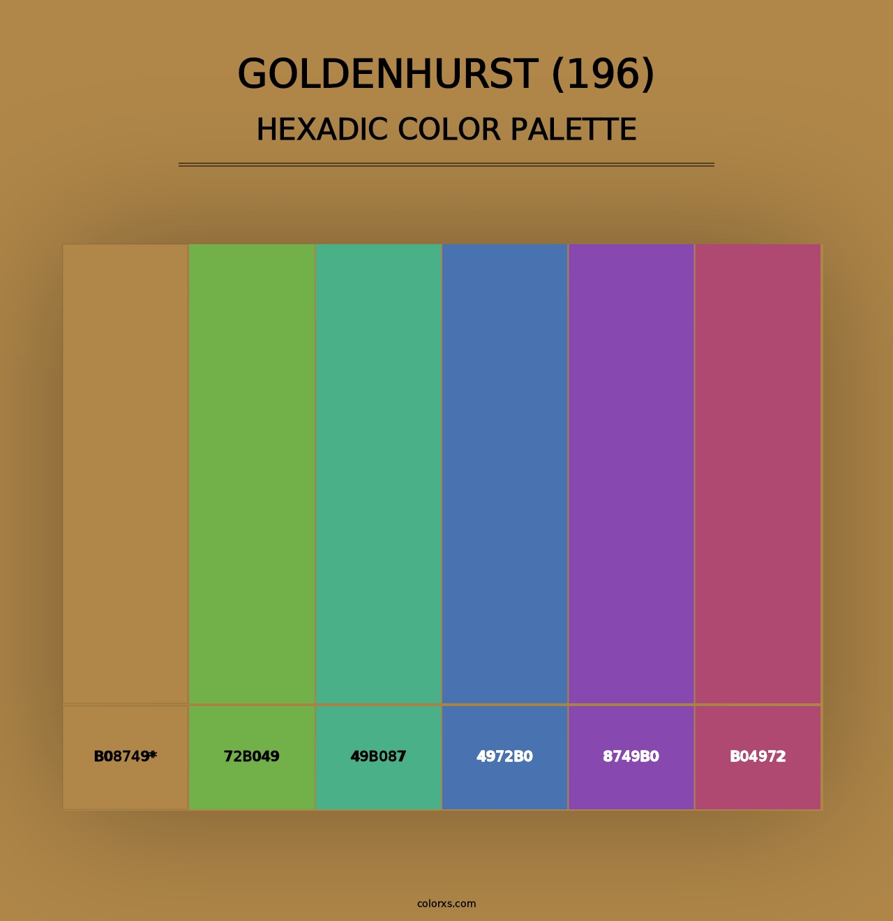 Goldenhurst (196) - Hexadic Color Palette