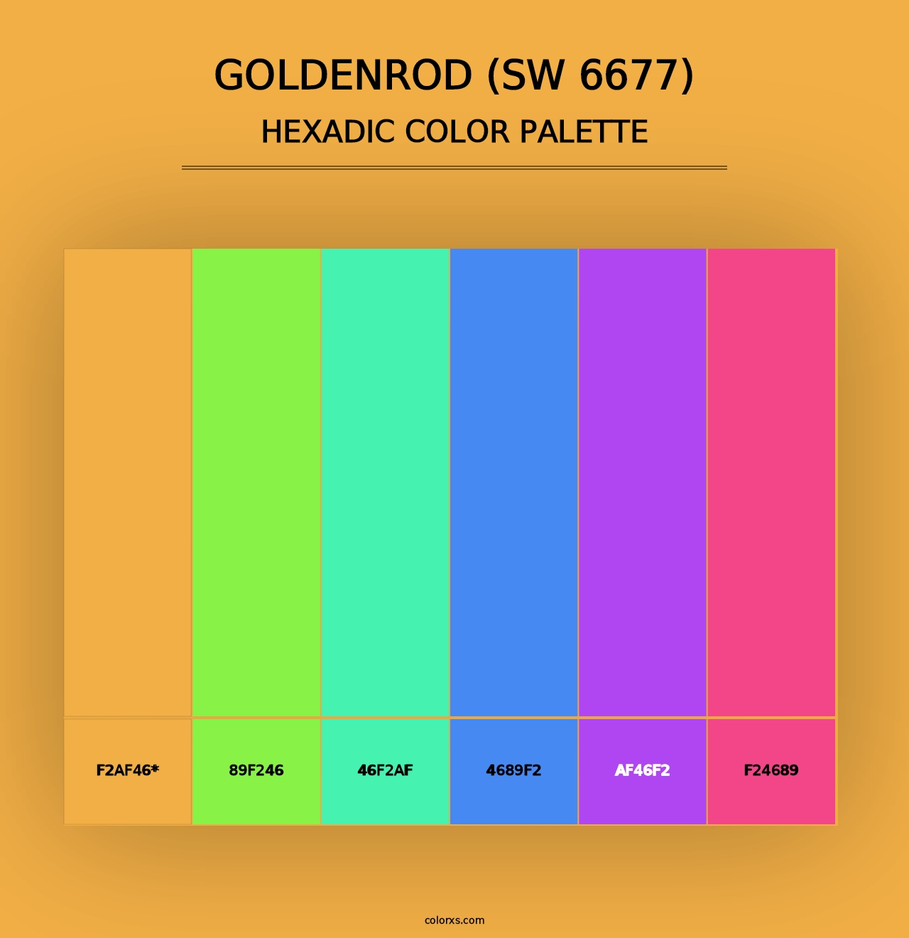 Goldenrod (SW 6677) - Hexadic Color Palette