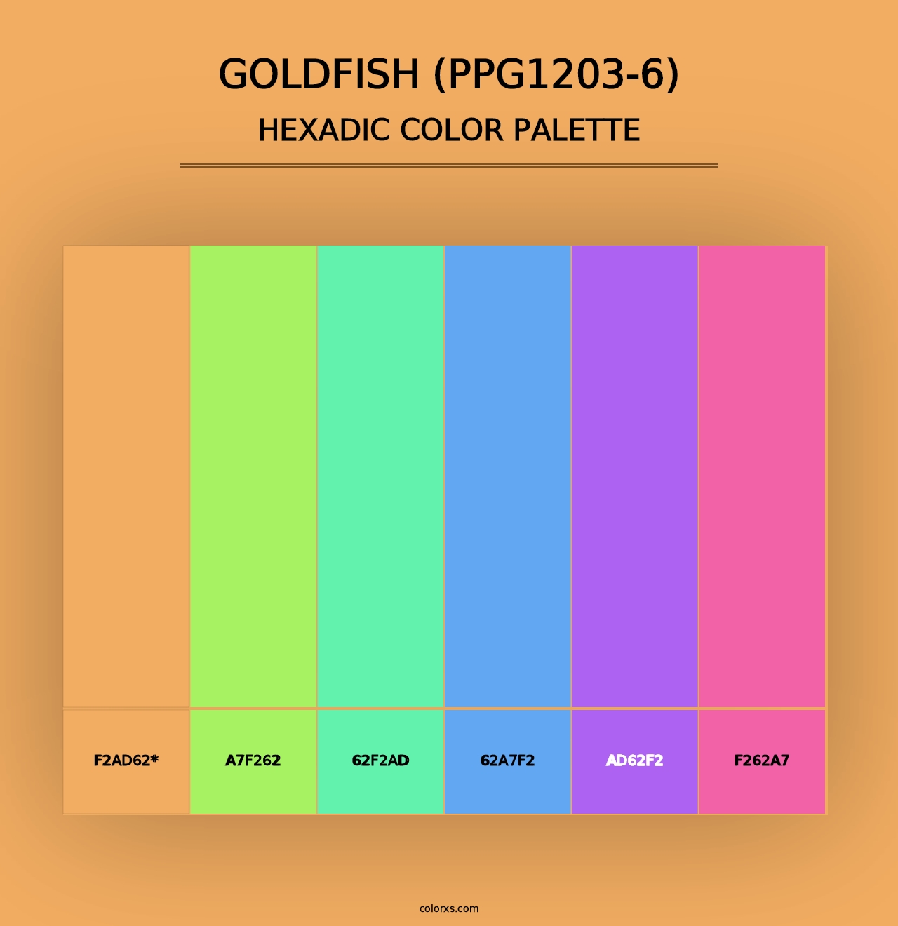 Goldfish (PPG1203-6) - Hexadic Color Palette