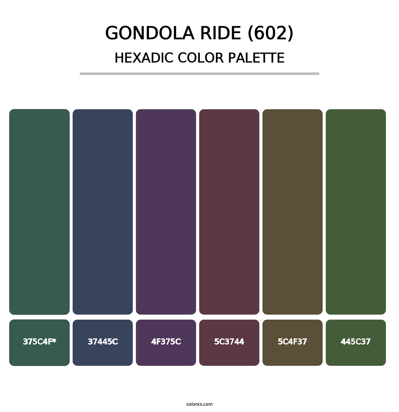 Gondola Ride (602) - Hexadic Color Palette