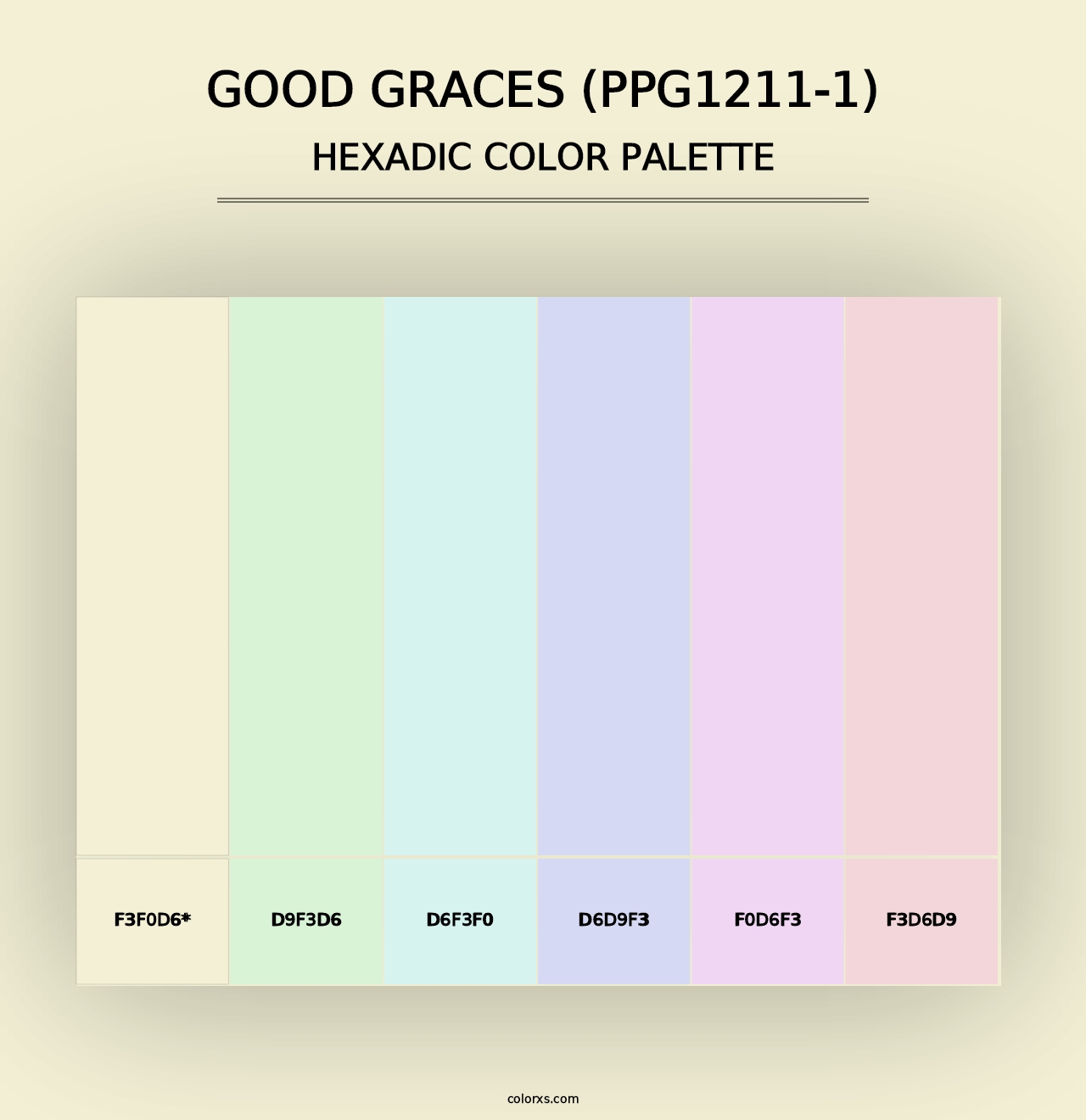 Good Graces (PPG1211-1) - Hexadic Color Palette