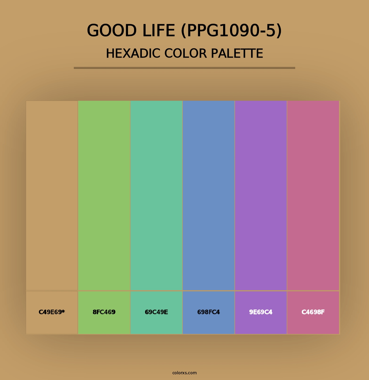 Good Life (PPG1090-5) - Hexadic Color Palette