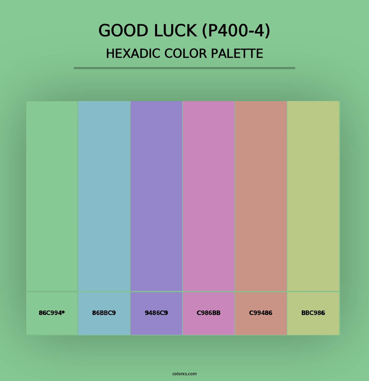 Good Luck (P400-4) - Hexadic Color Palette