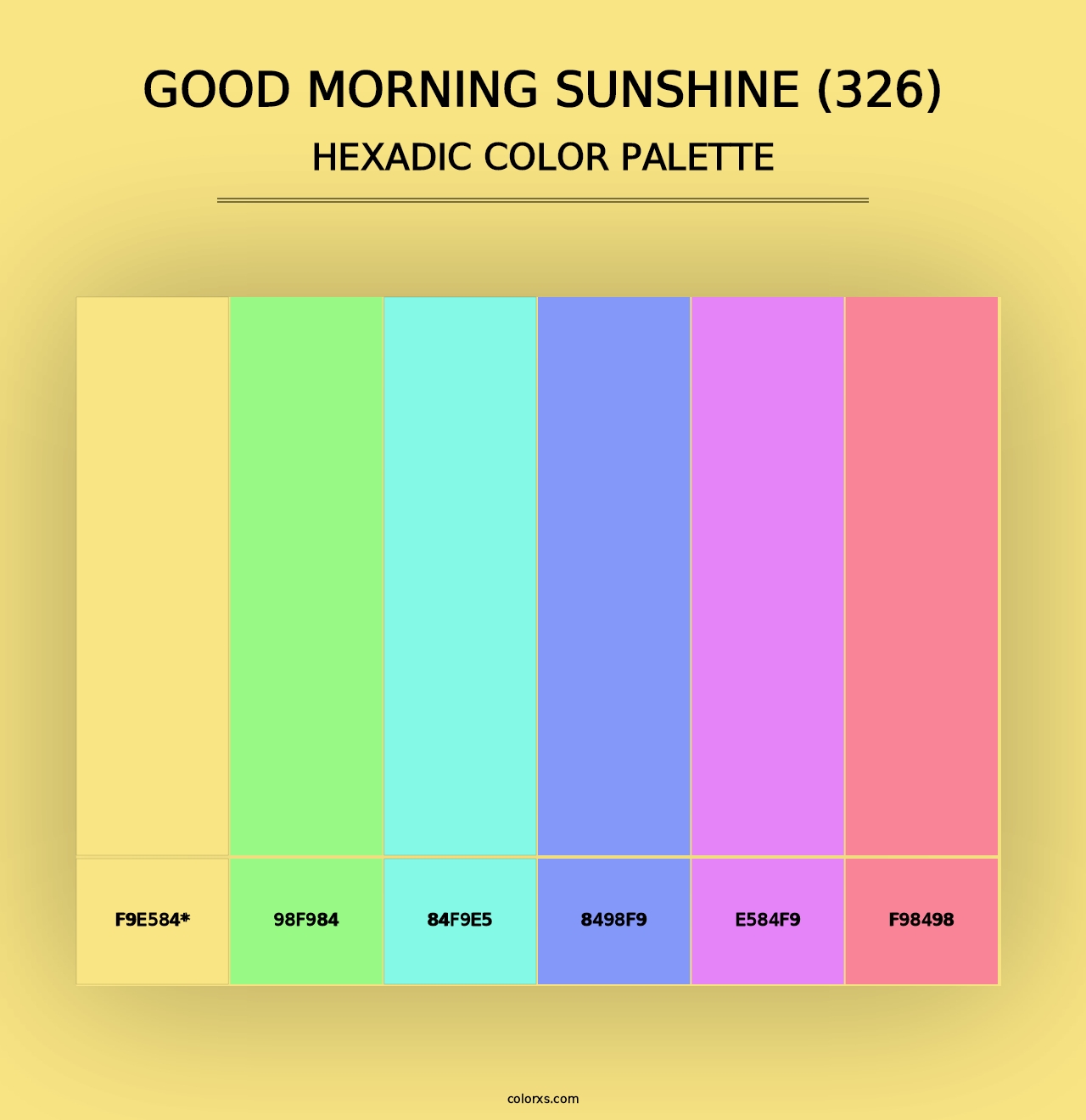 Good Morning Sunshine (326) - Hexadic Color Palette