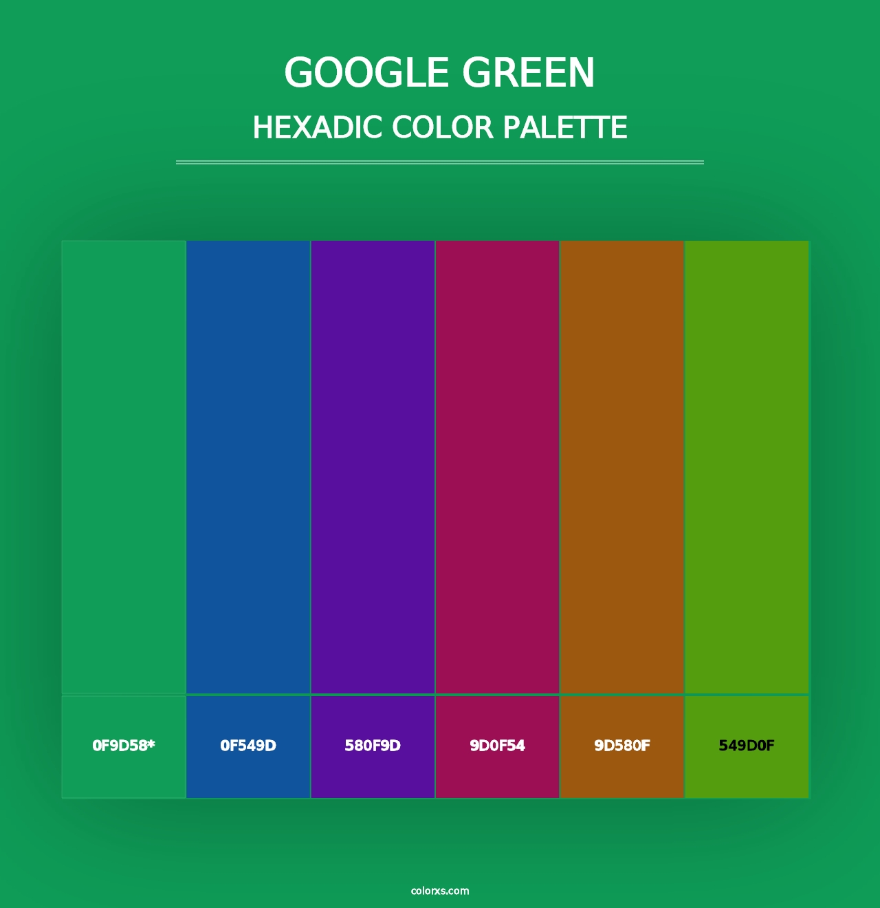 Google Green - Hexadic Color Palette