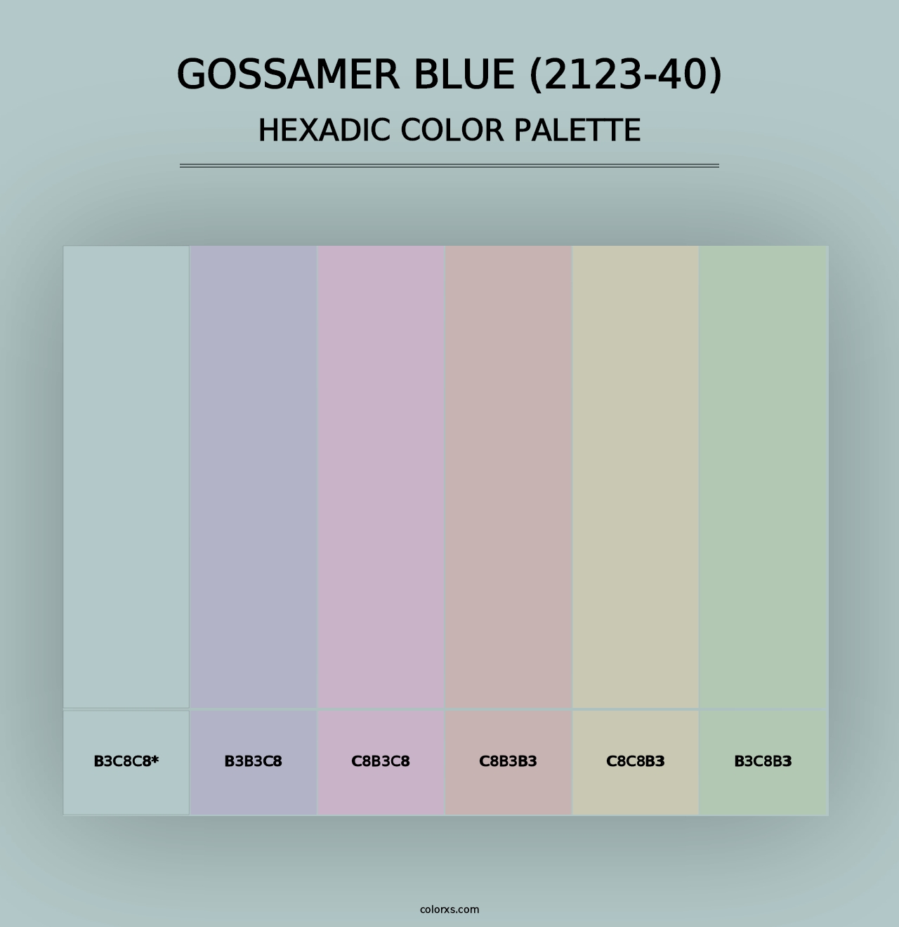 Gossamer Blue (2123-40) - Hexadic Color Palette