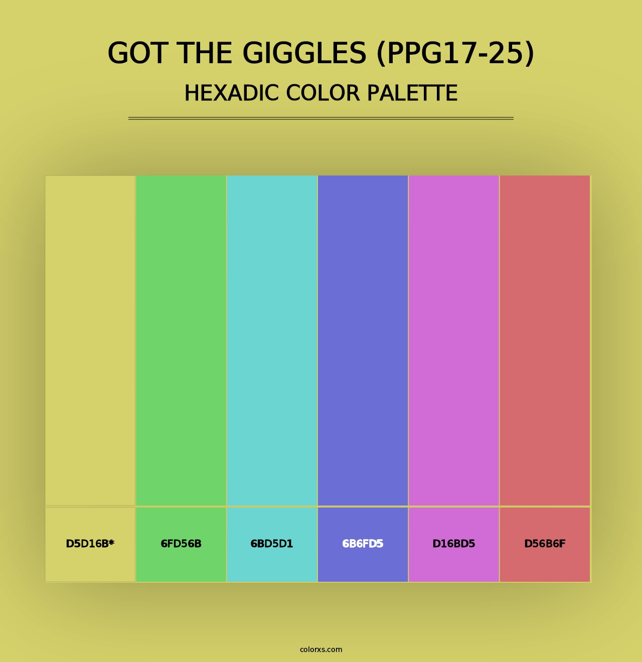 Got The Giggles (PPG17-25) - Hexadic Color Palette