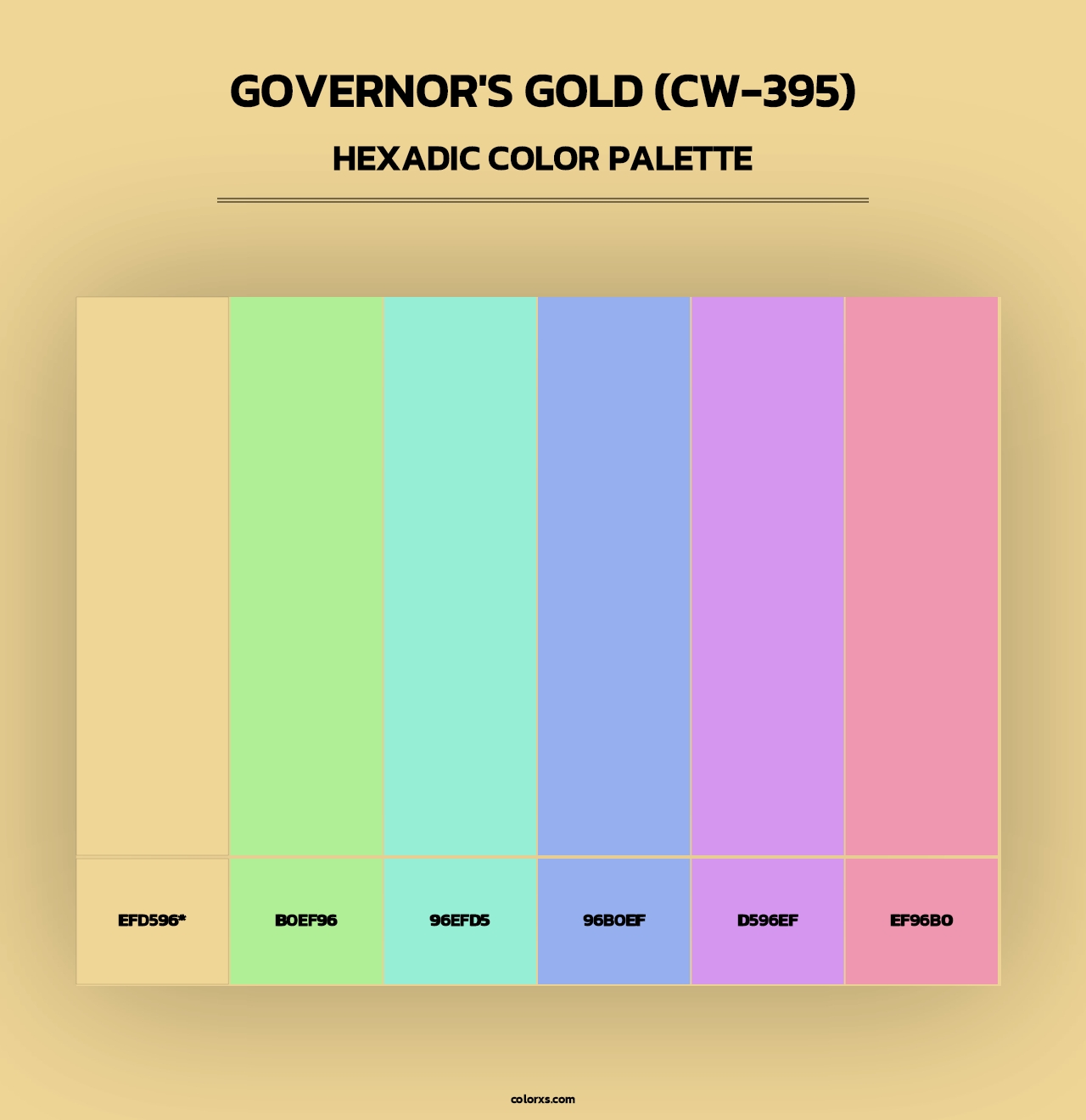 Governor's Gold (CW-395) - Hexadic Color Palette