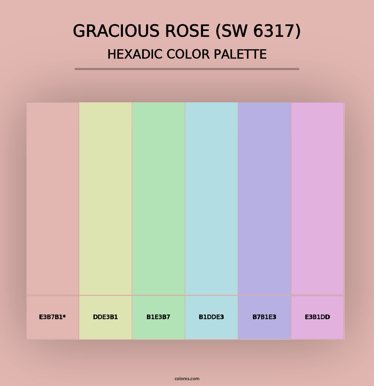 Gracious Rose (SW 6317) - Hexadic Color Palette