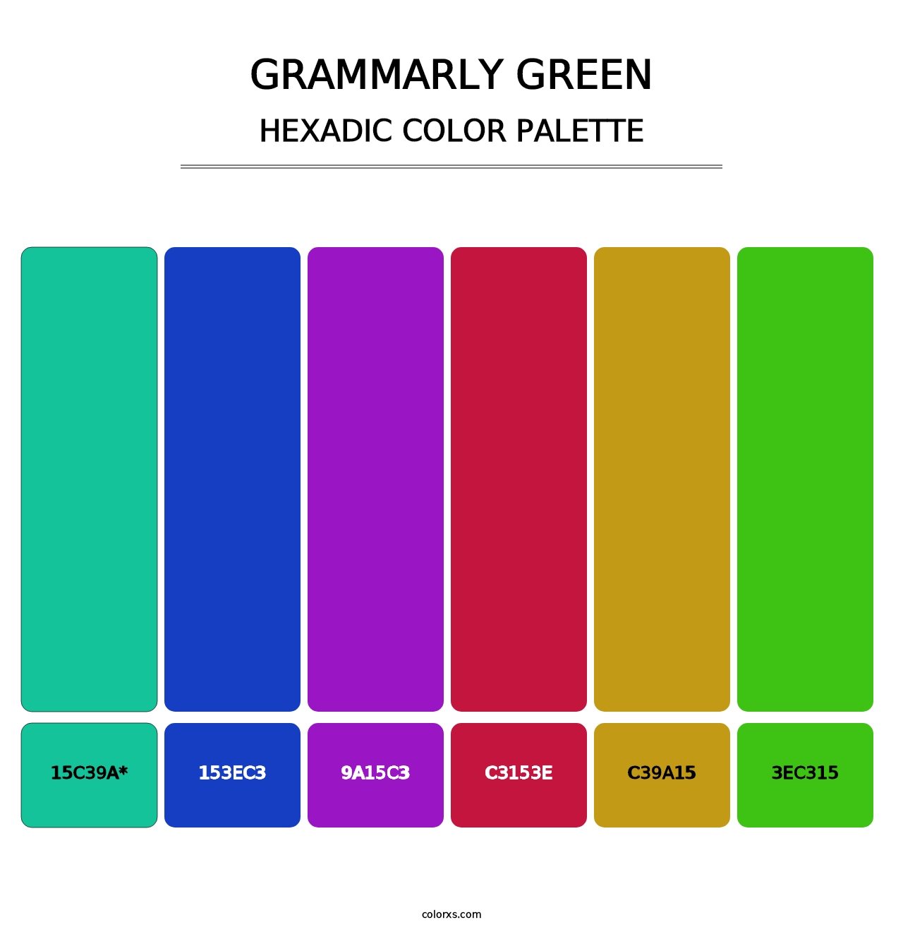 Grammarly Green - Hexadic Color Palette