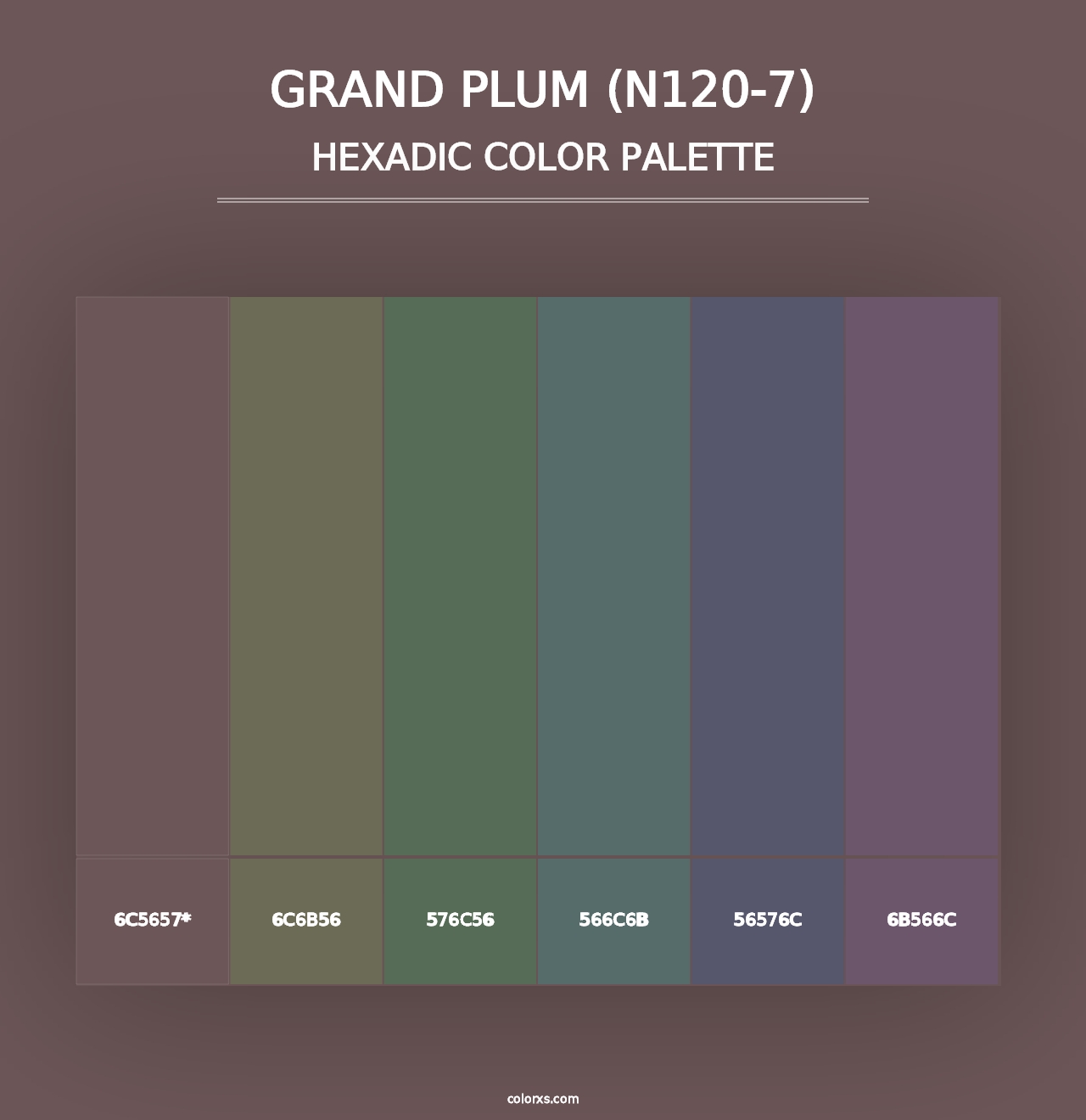 Grand Plum (N120-7) - Hexadic Color Palette