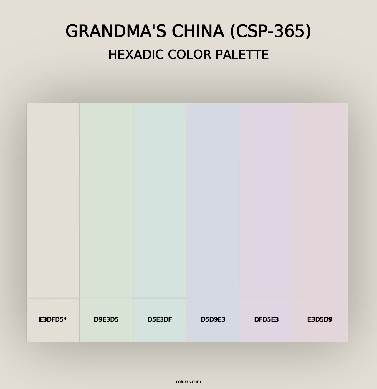 Grandma's China (CSP-365) - Hexadic Color Palette