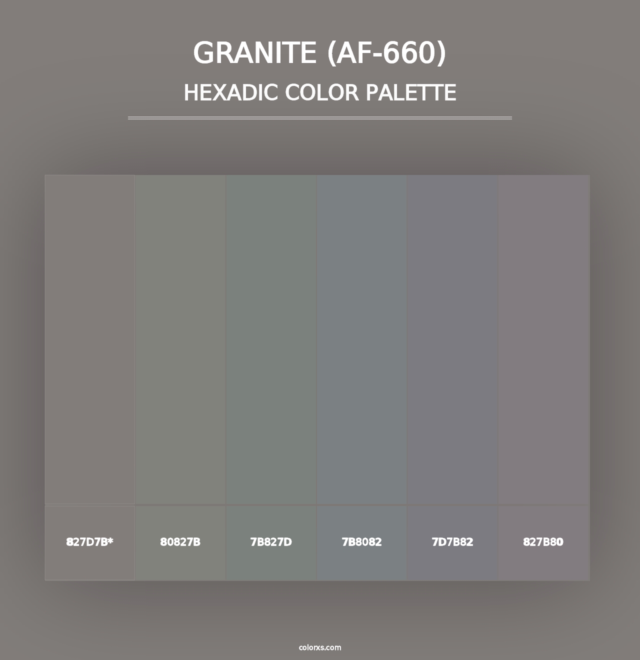 Granite (AF-660) - Hexadic Color Palette