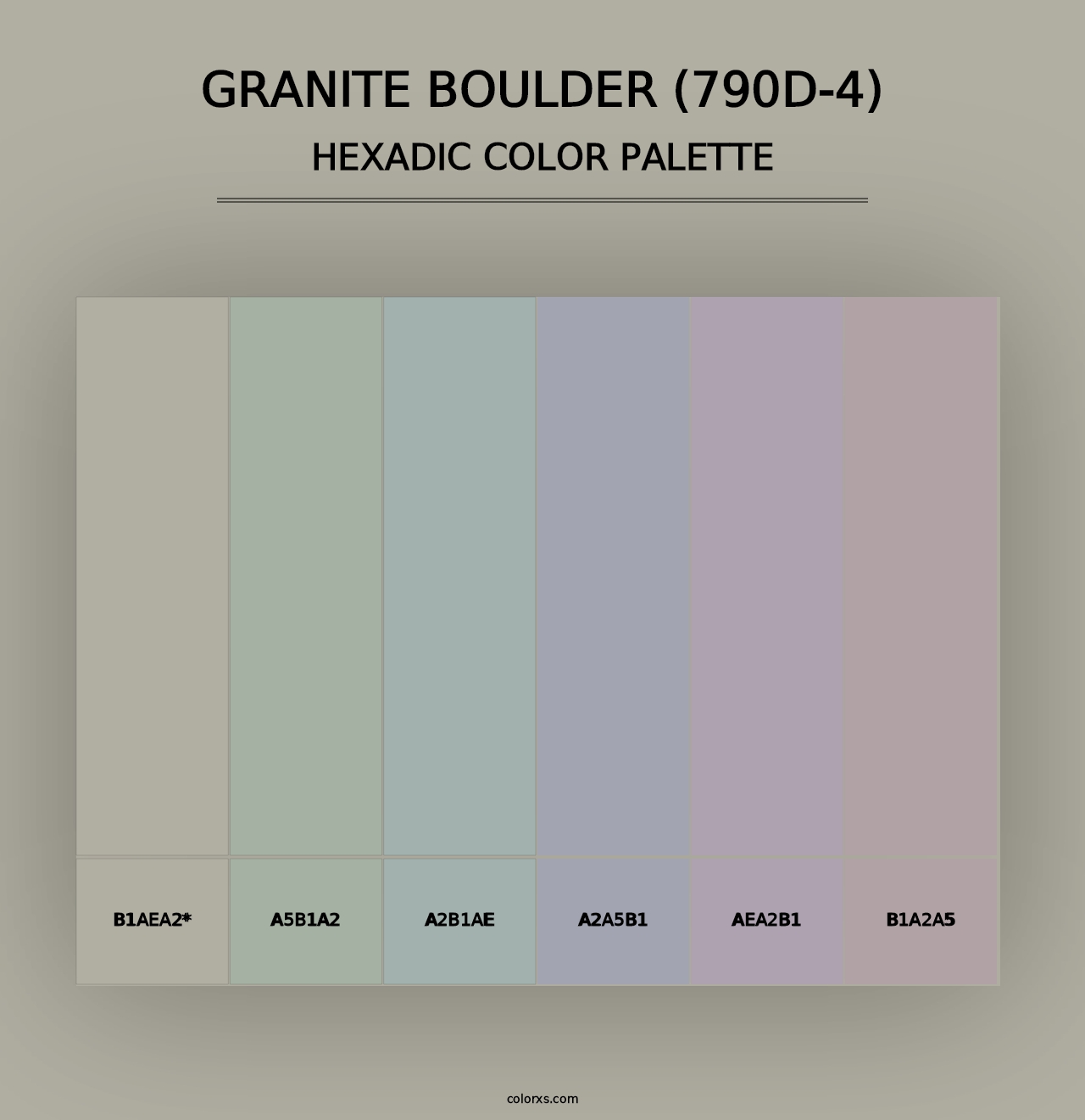 Granite Boulder (790D-4) - Hexadic Color Palette