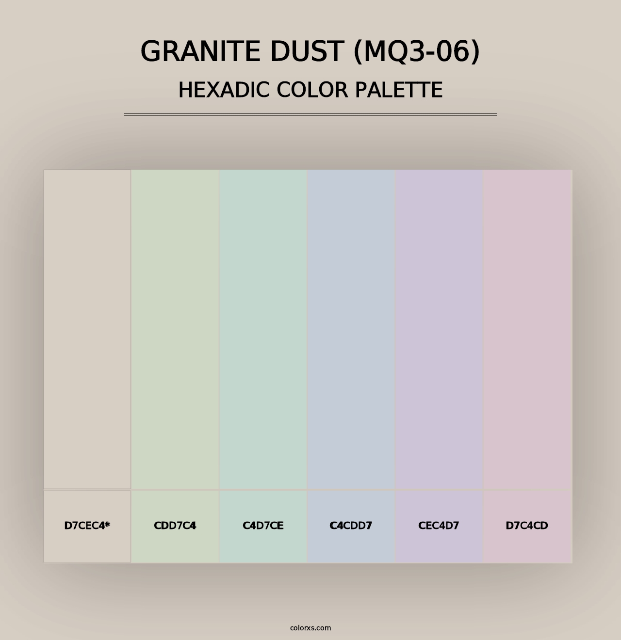 Granite Dust (MQ3-06) - Hexadic Color Palette