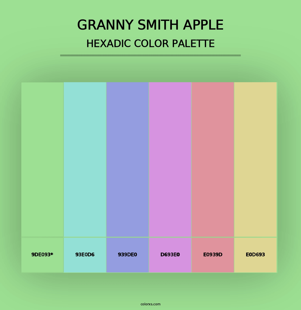 Granny Smith Apple - Hexadic Color Palette