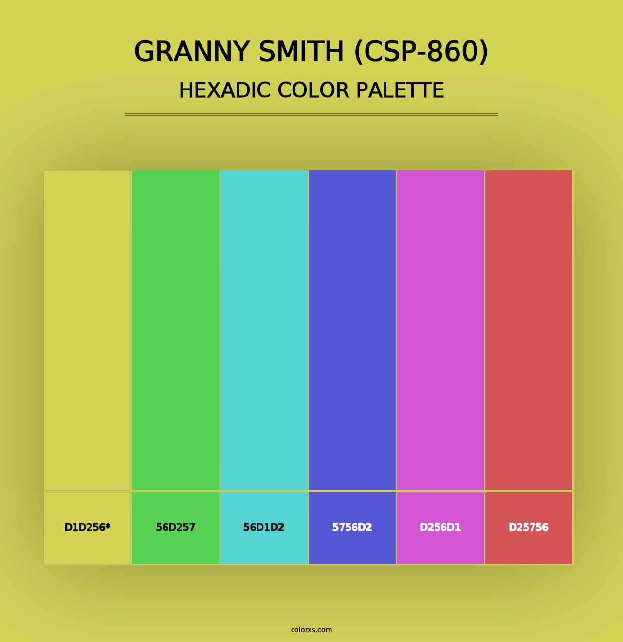 Granny Smith (CSP-860) - Hexadic Color Palette