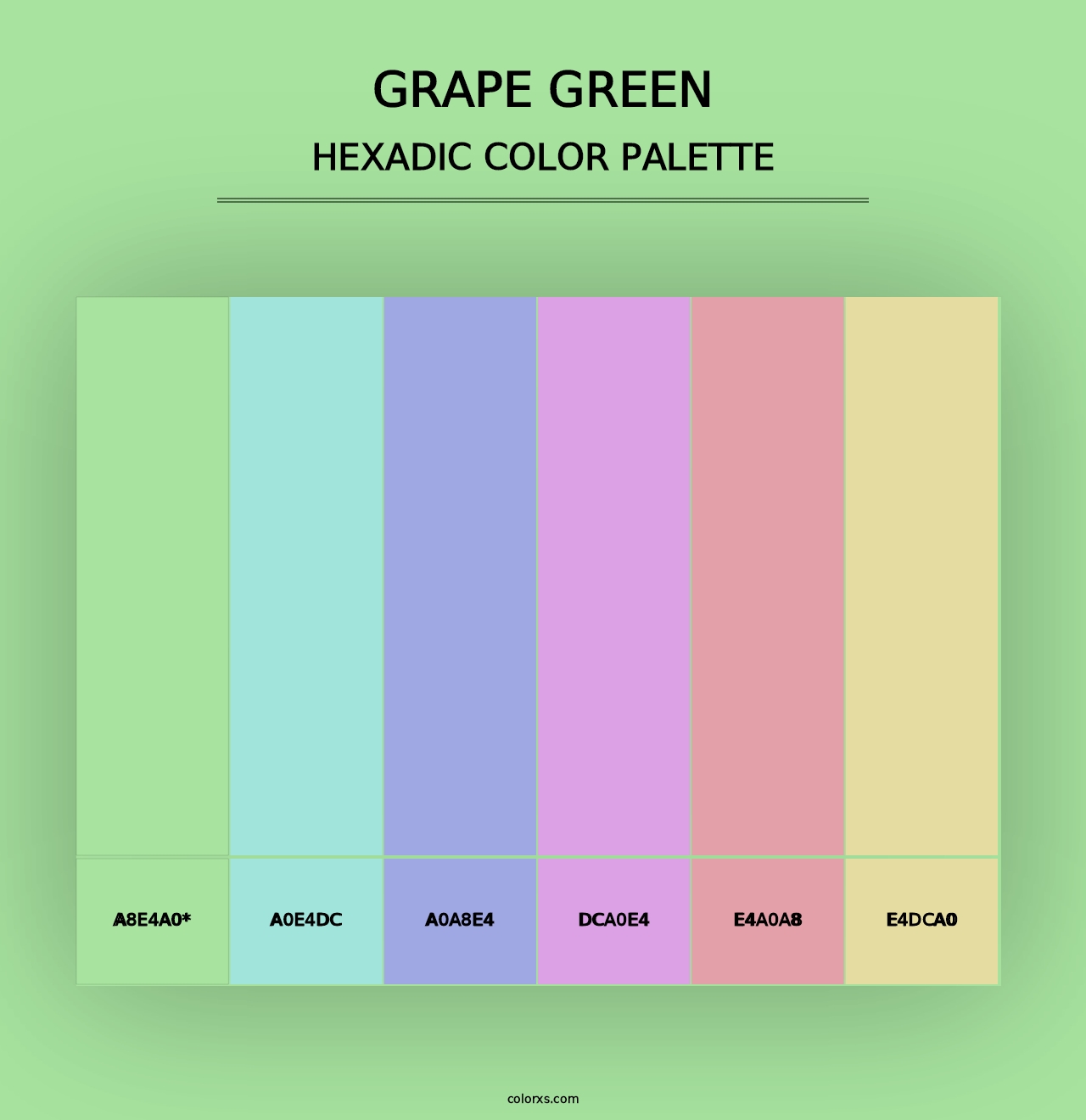 Grape Green - Hexadic Color Palette