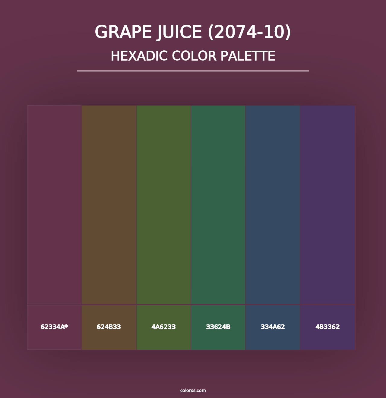 Grape Juice (2074-10) - Hexadic Color Palette