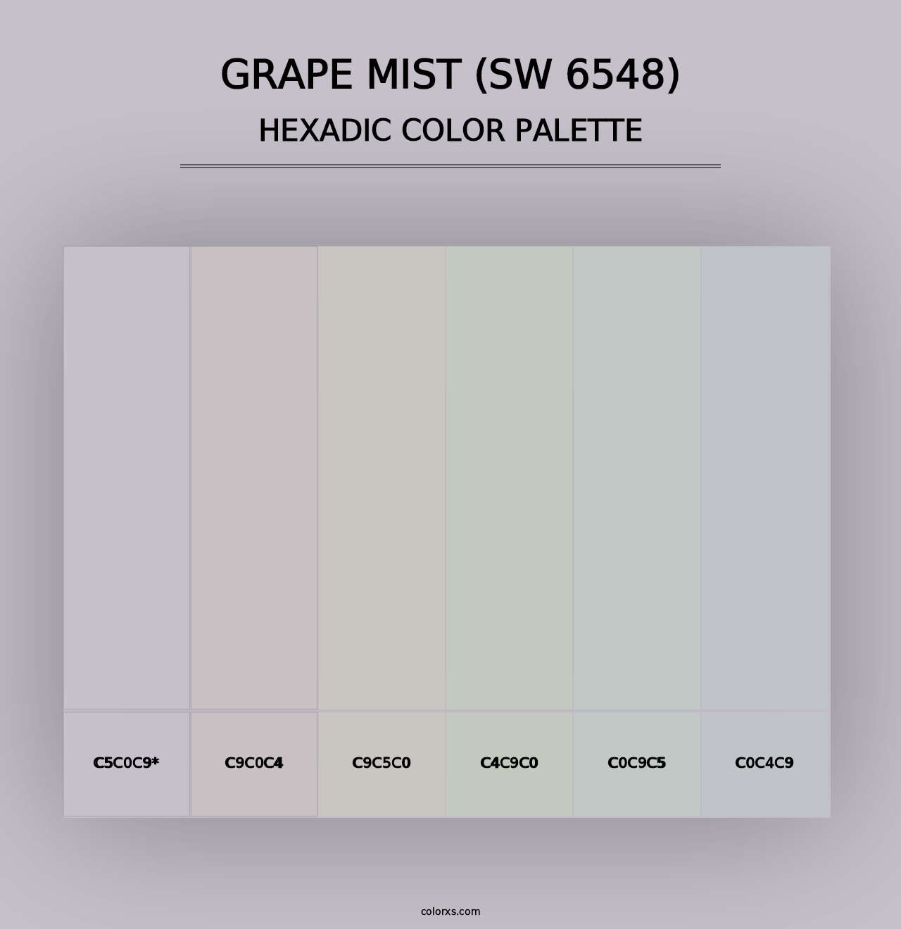 Grape Mist (SW 6548) - Hexadic Color Palette