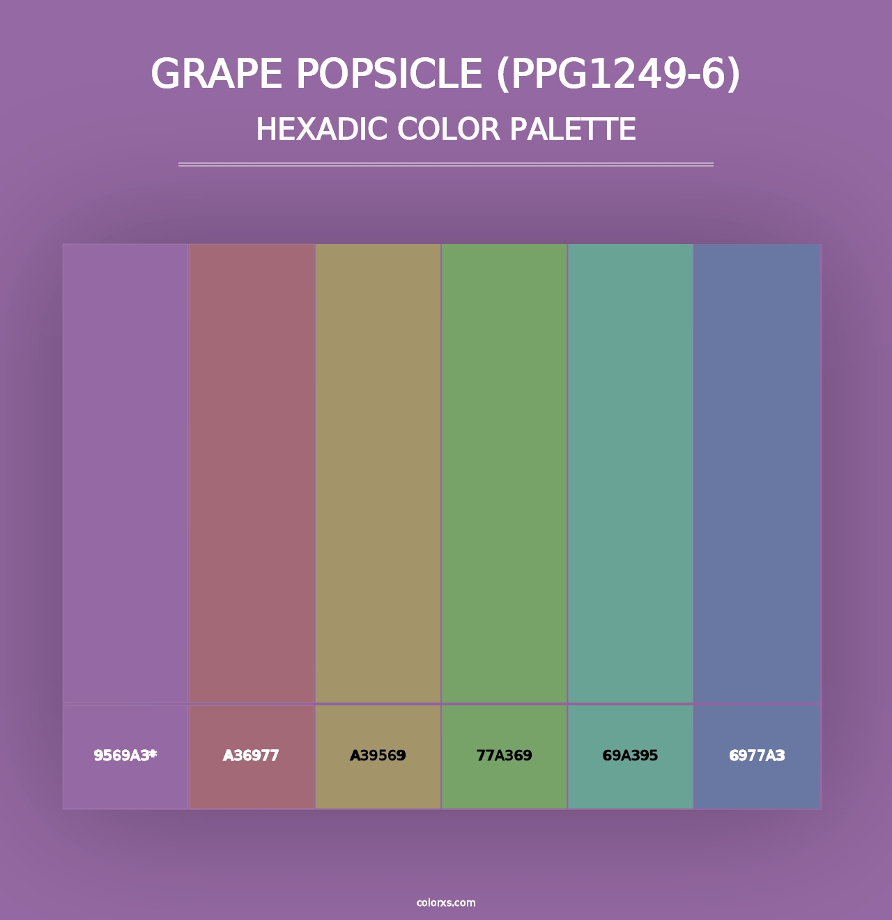 Grape Popsicle (PPG1249-6) - Hexadic Color Palette