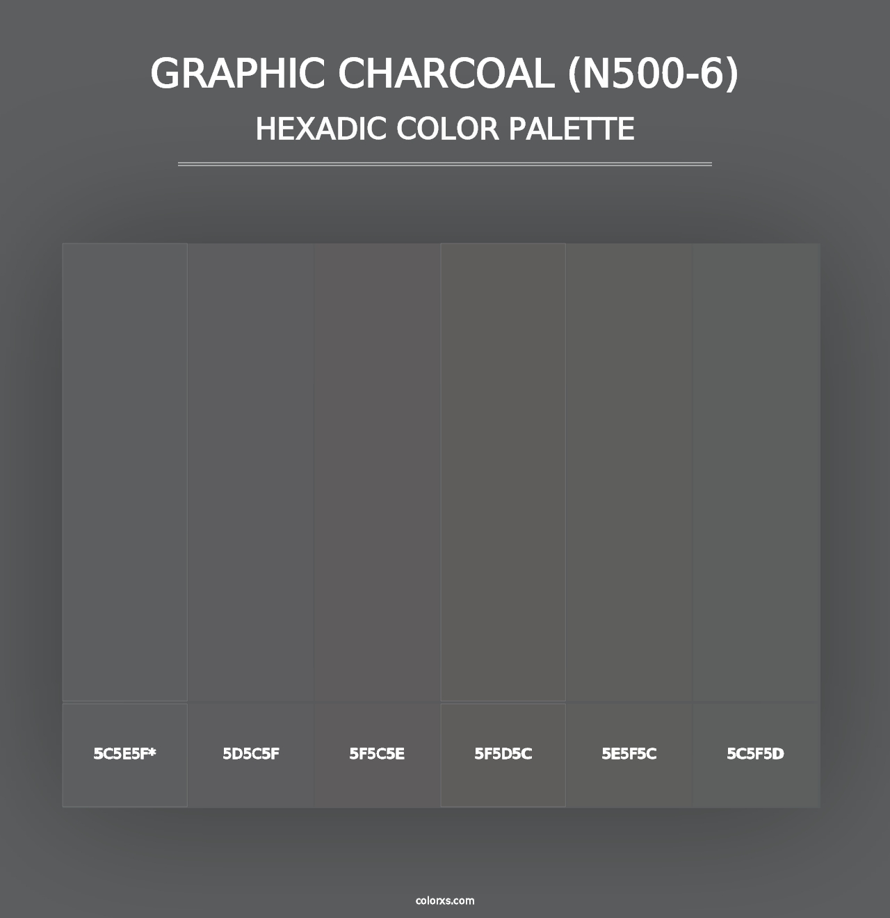 Graphic Charcoal (N500-6) - Hexadic Color Palette