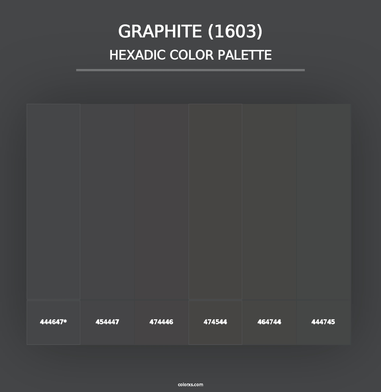 Graphite (1603) - Hexadic Color Palette