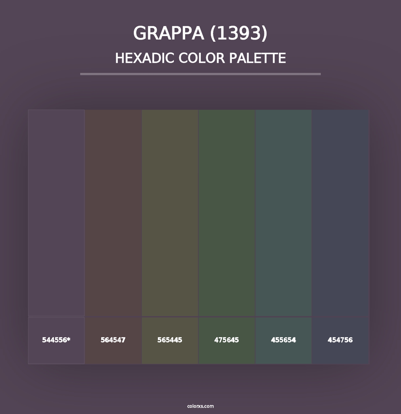 Grappa (1393) - Hexadic Color Palette