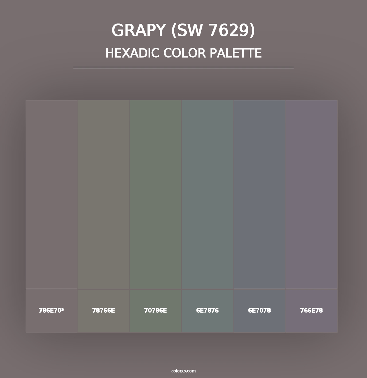 Grapy (SW 7629) - Hexadic Color Palette