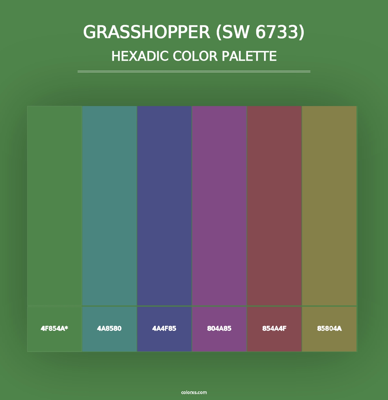 Grasshopper (SW 6733) - Hexadic Color Palette