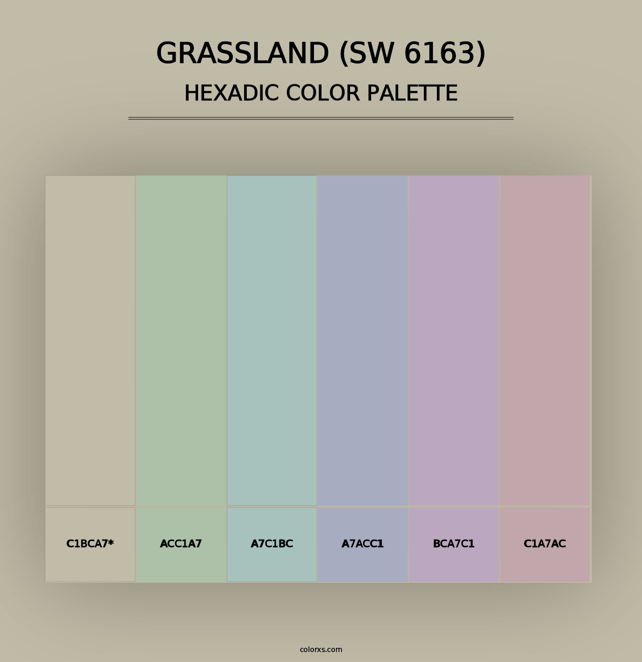 Grassland (SW 6163) - Hexadic Color Palette