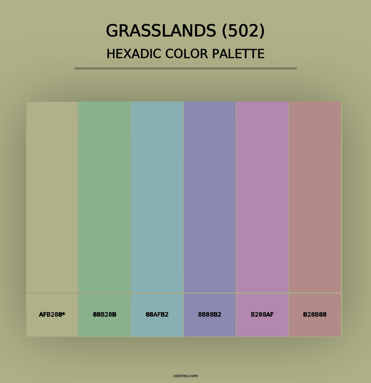 Grasslands (502) - Hexadic Color Palette