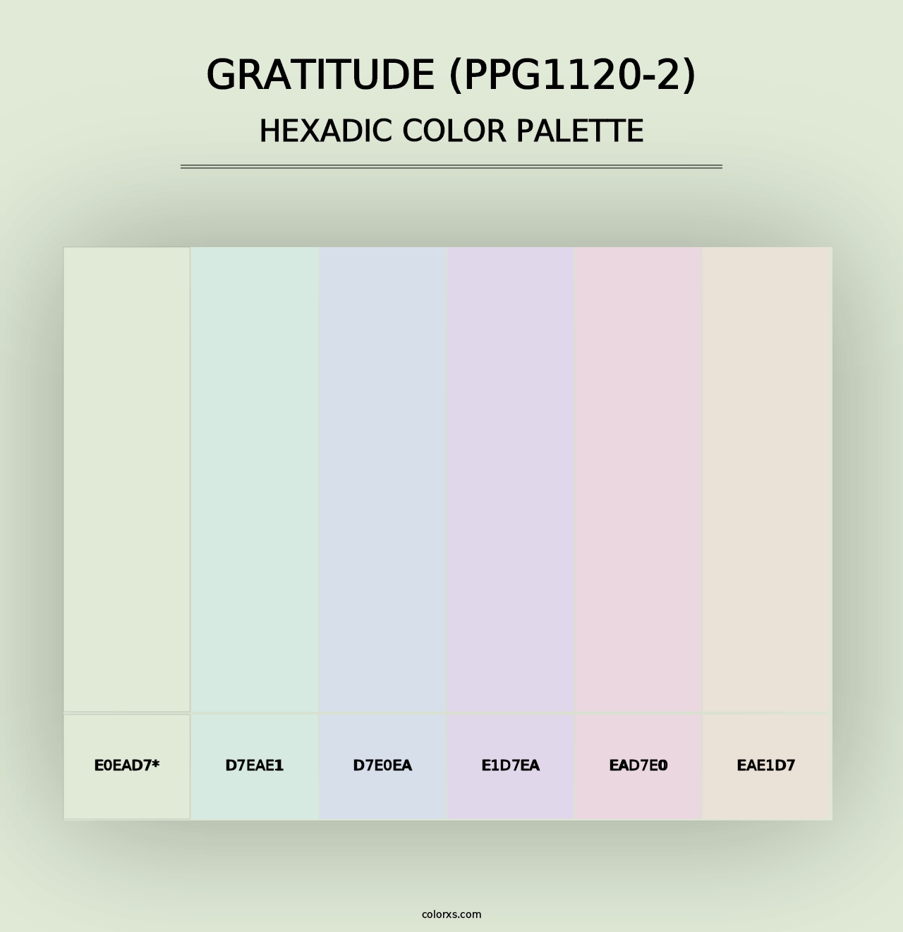 Gratitude (PPG1120-2) - Hexadic Color Palette