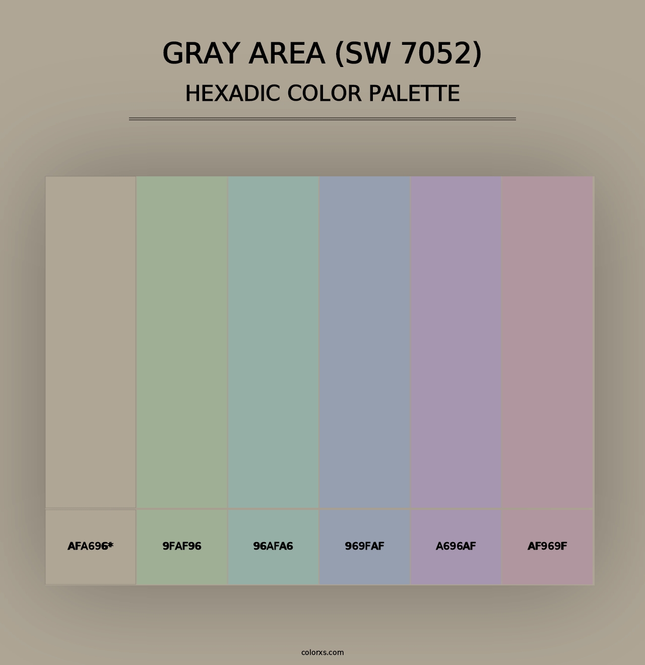 Gray Area (SW 7052) - Hexadic Color Palette