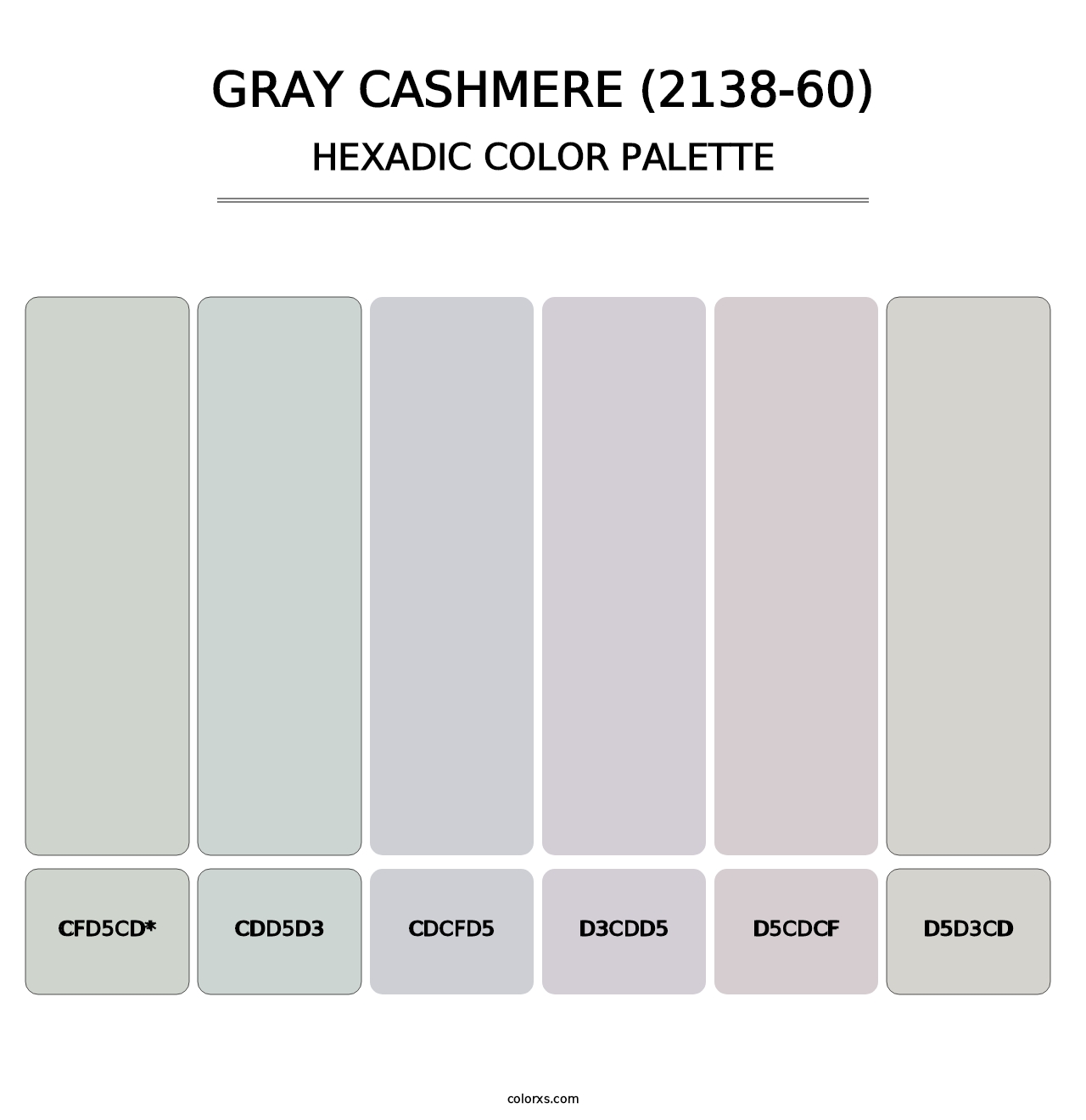 Gray Cashmere (2138-60) - Hexadic Color Palette